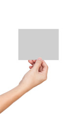 Obraz premium man hand holdding the empty card