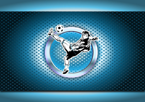chrome soccer poster background