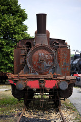 Steam train abandoned