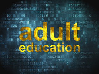 Education concept: Adult Education on digital background