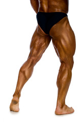 Legs muscular man back view
