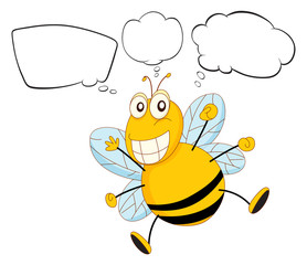 A bee with empty callouts
