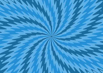 Fototapeta premium Blue Zigzag starburst