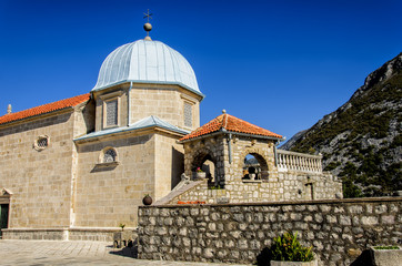 Fototapeta na wymiar Our Lady of the Rocks kościoła w Perast, Czarnogóra
