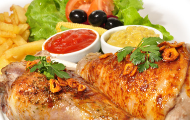 Asado de pavo.