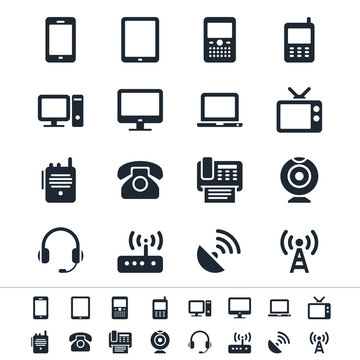 Communication device icons