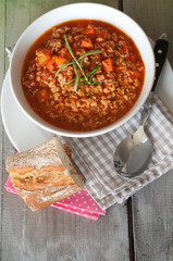 Suppe mit Soja
