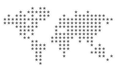 Dotted world map