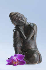 Buddha Skulptur - Orchidee