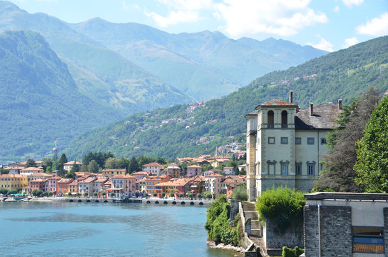 Gravedona town and Como lake, Italy