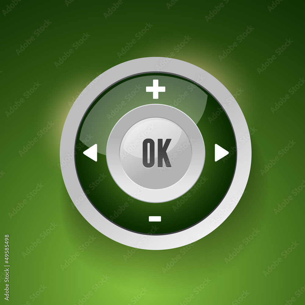 Aufkleber control web element button green
