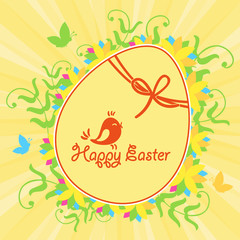 Easter card with decorative egg