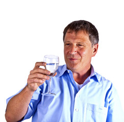 thirsty man drinking out of a wine glass
