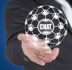Social media with  chat concept
