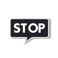 Stop sign with stitch style on fabric background
