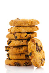 Cookies with chocolate and raisins