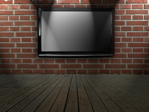 Plasma TV on the wall
