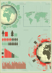 Infographics Planet Earth and Construction