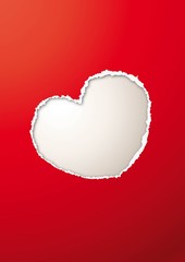 Background heart paper ripped
