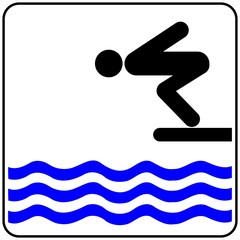 CARTELLO INSEGNA INDICAZIONE PISCINA