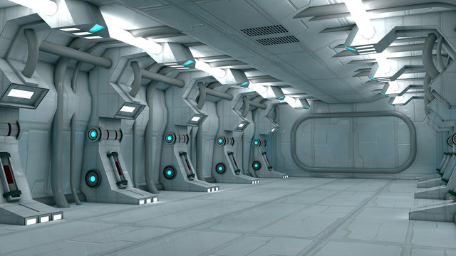 Futuristic Interior. SCIFI. Science Fiction