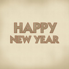 Happy new year 2013 with stitch style on leather