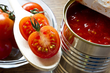canned tomatoes  and fresh tomatoes