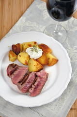 Rinderfilet mit Bratkartoffeln