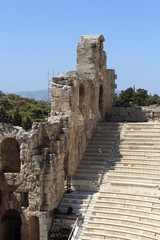 Fototapeta na wymiar Ściany i siedzenia Odeon Heroda Attyka