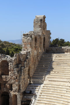 Wall and seats of Odeon of Herodes Atticus