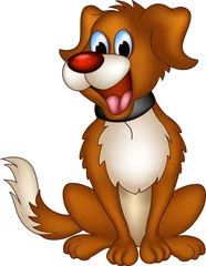 Photo sur Plexiglas Chiens dessin animé mignon chien