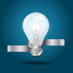 Creative Template with light bulb banner, infographics vector