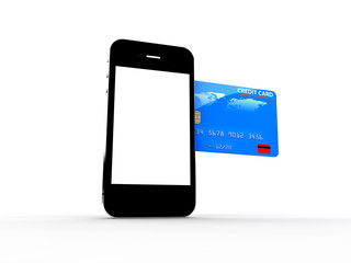 Fototapeta na wymiar Karta kredytowa i smartphone