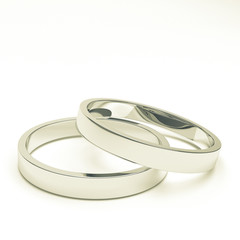 silver or platinum wedding rings