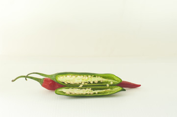 Photo provided pepper white background