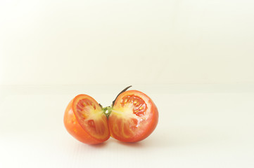 Photo provided tomatoes white background