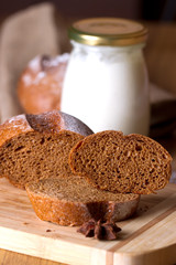 Baking cake and milk