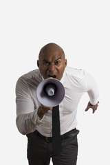 Shouting businessman