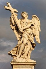 Naklejka premium Engel mit Kreuz - Engelsbrücke - Rom, Italien