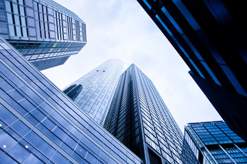 Naklejka premium Hochhäuser in Frankfurt - real estate - Bank