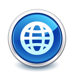 button blue globe