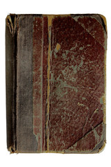 Tattered antique book isolated