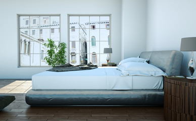 Schlafzimmer modern seitlich