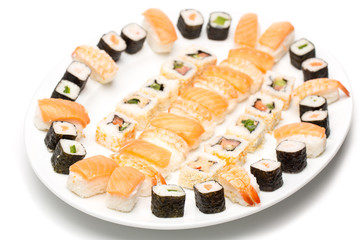 Sushi Platte am Fischbuffet