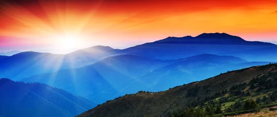 Photo sur Plexiglas Automne paysage de montagnes