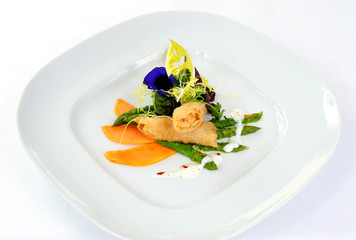 Garnelen im Wang Tang mit Papaya