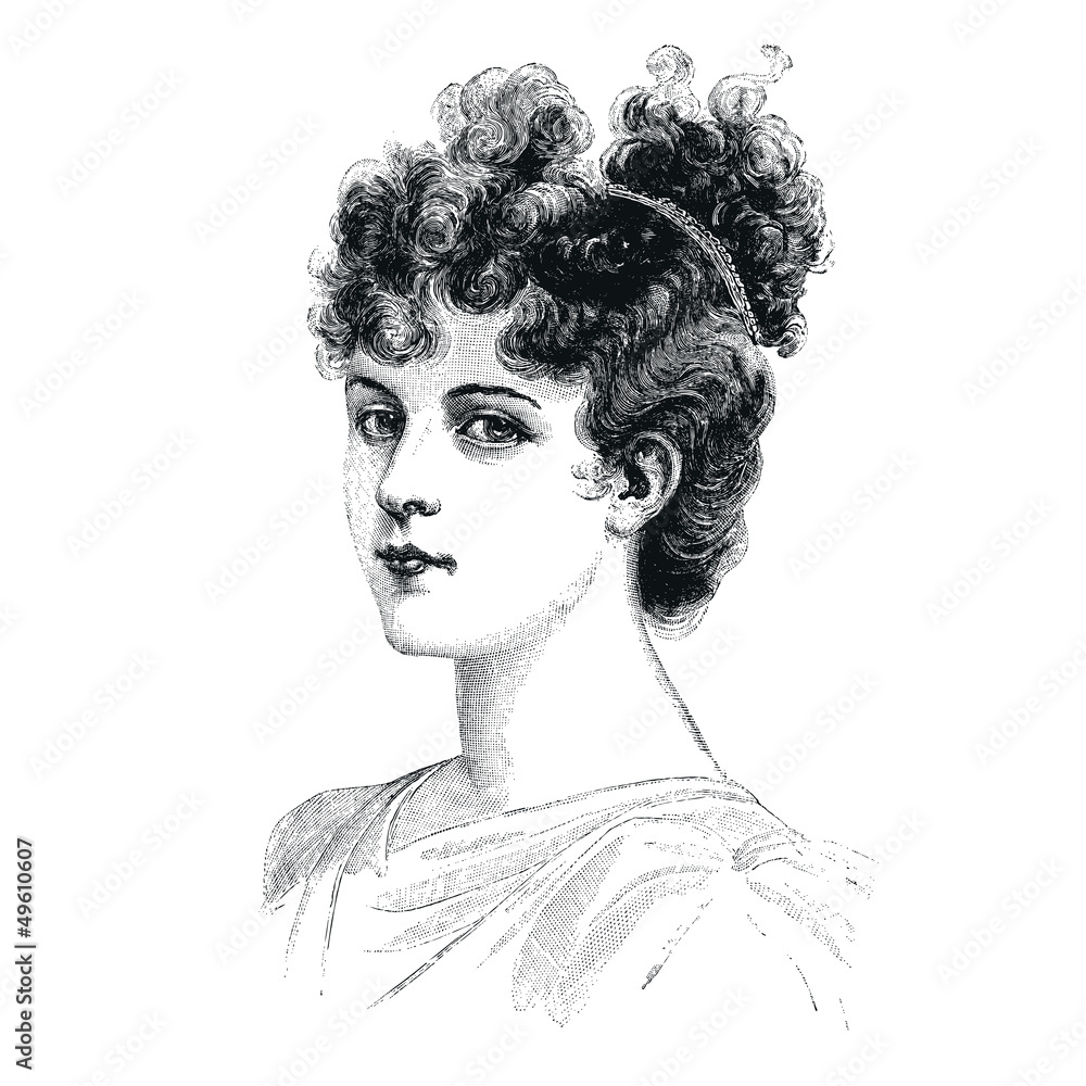 Wall mural Portrait of a young lady