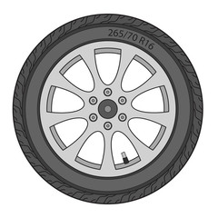 Obraz premium Car Wheel, vector illustration