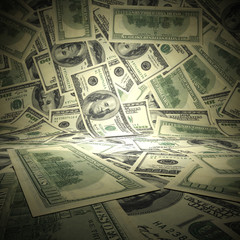 Empty scene surface from american dollars.