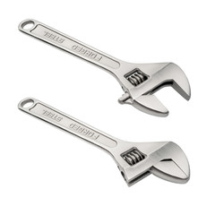Tools: adjustable wrench, isolated on white background
